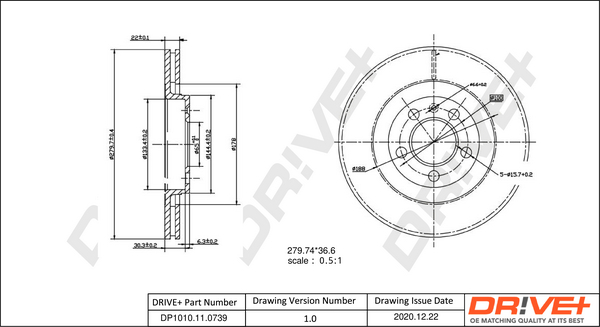 Disc frana DRIVE DP1010.11.0739
