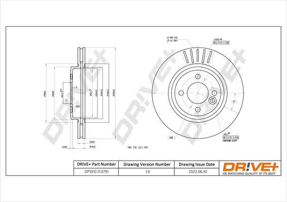 Disc frana DRIVE DP1010.11.0791
