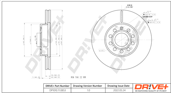 Disc frana DRIVE DP1010.11.0853