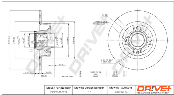 Disc frana DRIVE DP1010.11.0921