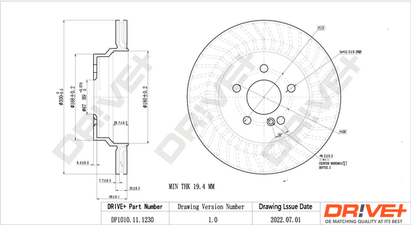 Disc frana DRIVE DP1010.11.1230