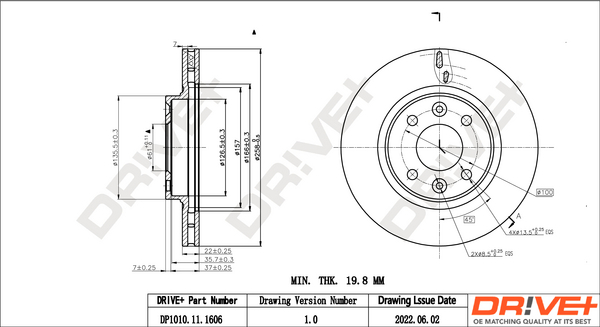 Disc frana DRIVE DP1010.11.1606