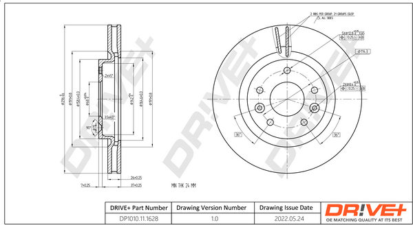 Disc frana DRIVE DP1010.11.1628