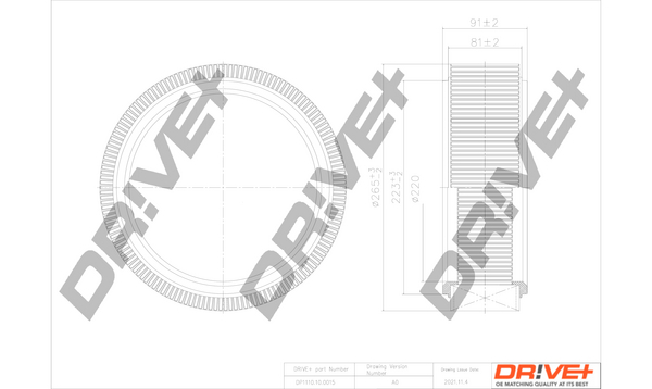 Filtru aer DRIVE DP1110.10.0015