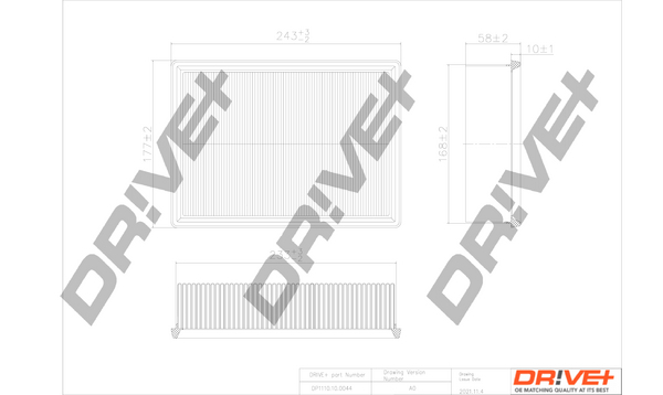 Filtru aer DRIVE DP1110.10.0044