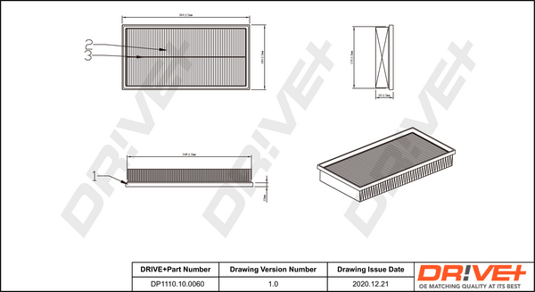Filtru aer DRIVE DP1110.10.0060