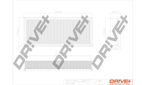 Filtru aer DRIVE DP1110.10.0089