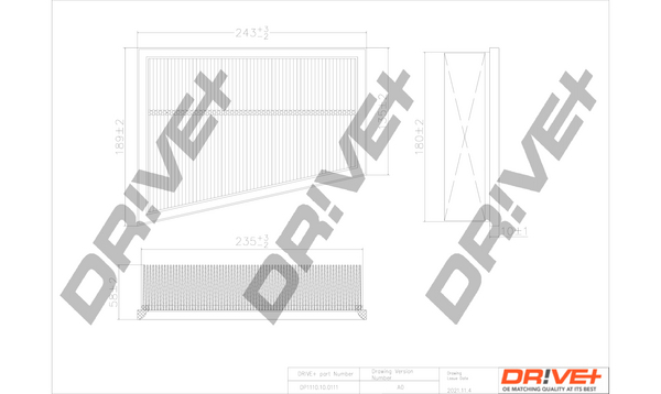 Filtru aer DRIVE DP1110.10.0111