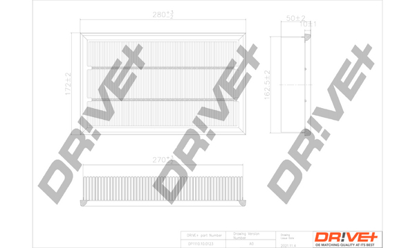 Filtru aer DRIVE DP1110.10.0123