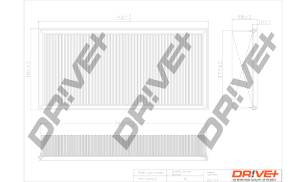 Filtru aer DRIVE DP1110.10.0127