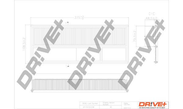 Filtru aer DRIVE DP1110.10.0138