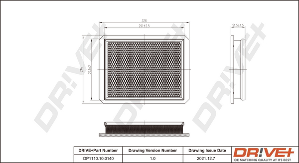 Filtru aer DRIVE DP1110.10.0140