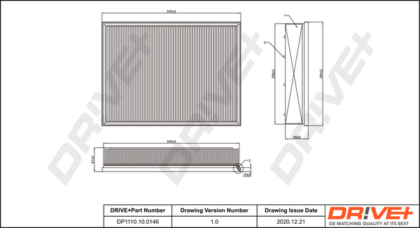 Filtru aer DRIVE DP1110.10.0146