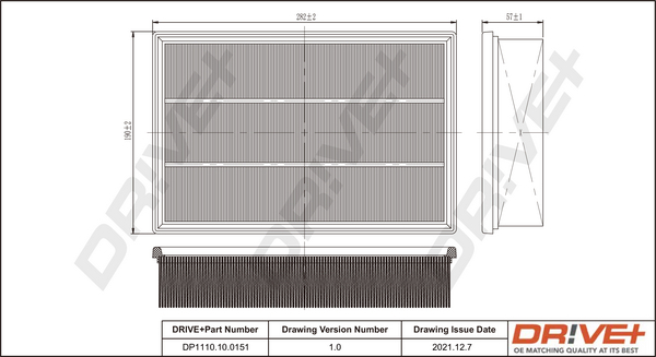 Filtru aer DRIVE DP1110.10.0151