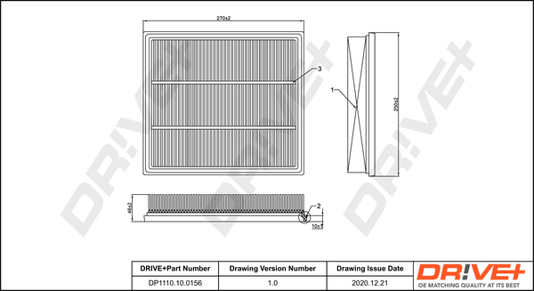 Filtru aer DRIVE DP1110.10.0156