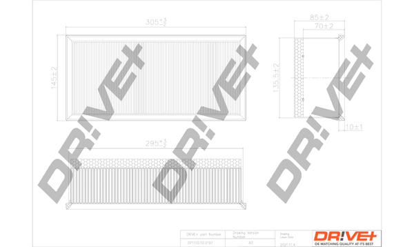 Filtru aer DRIVE DP1110.10.0197