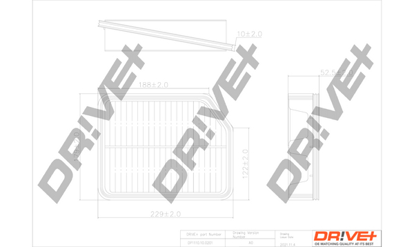 Filtru aer DRIVE DP1110.10.0201