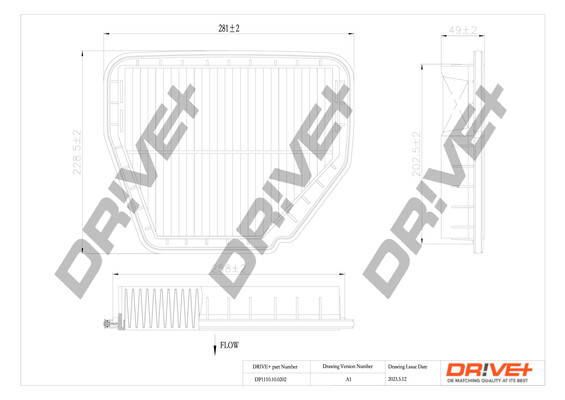 Filtru aer DRIVE DP1110.10.0202