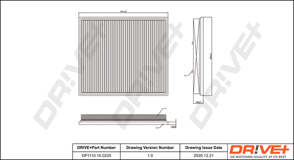 Filtru aer DRIVE DP1110.10.0225