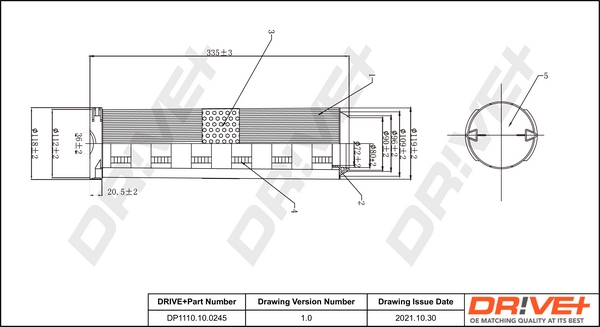 Filtru aer DRIVE DP1110.10.0245