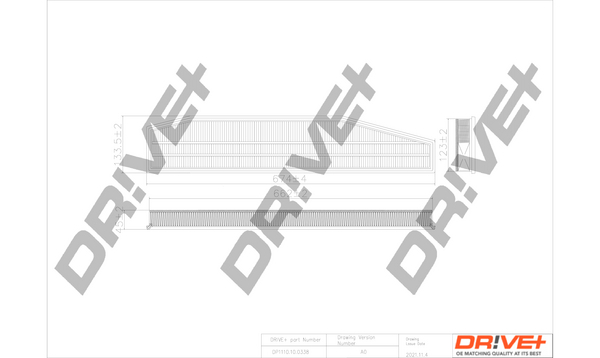Filtru aer DRIVE DP1110.10.0338