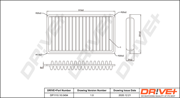Filtru aer DRIVE DP1110.10.0494
