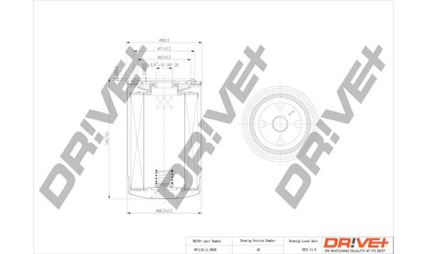 Filtru ulei VW GOLF III (1H1) 1.9 TDI  diesel 90 cai DRIVE DP1110.11.0039