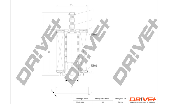 Filtru ulei VW GOLF V (1K1) 1.9 TDI  diesel 105 cai DRIVE DP1110.11.0063