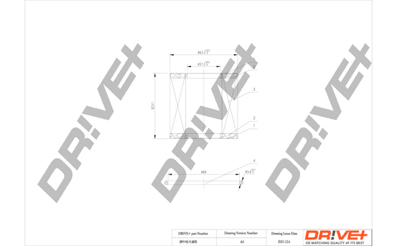 Filtru ulei SKODA FABIA II (542) 1.2 12V  benzina 60 cai DRIVE DP1110.11.0070