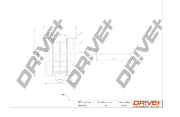Filtru ulei FORD FIESTA VI (CB1, CCN) 1.5 TDCi  diesel 75 cai DRIVE DP1110.11.0132