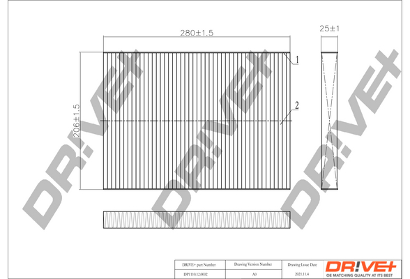Filtru polen DRIVE DP1110.12.0002