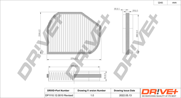 Filtru polen DRIVE DP1110.12.0010