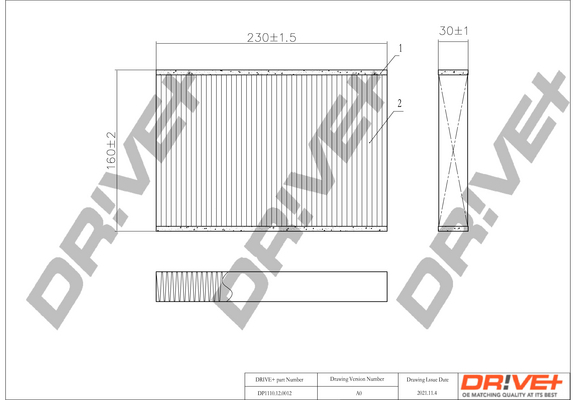 Filtru polen DRIVE DP1110.12.0012