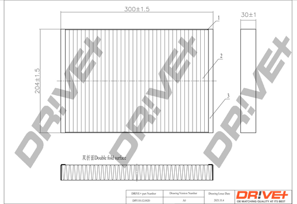 Filtru polen DRIVE DP1110.12.0020