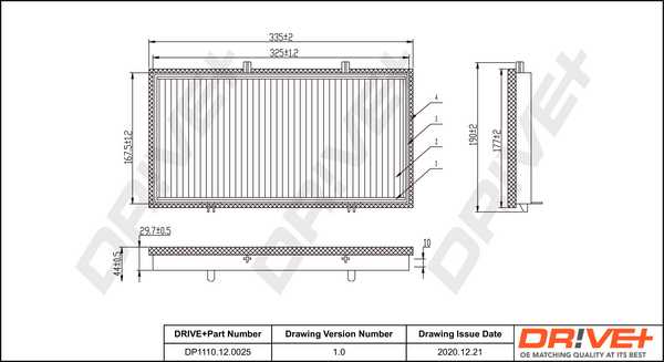 Filtru polen DRIVE DP1110.12.0025