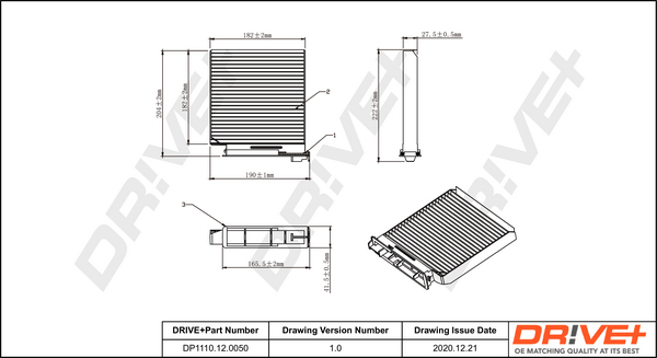 Filtru polen DRIVE DP1110.12.0050