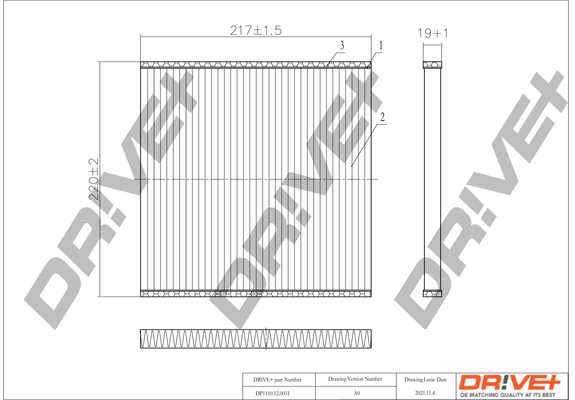 Filtru polen DRIVE DP1110.12.0051