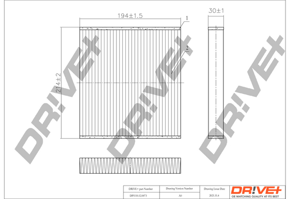 Filtru polen DRIVE DP1110.12.0073