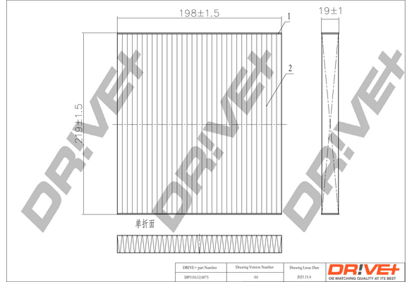 Filtru polen DRIVE DP1110.12.0075