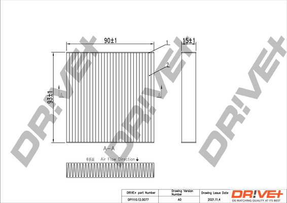 Filtru polen DRIVE DP1110.12.0077
