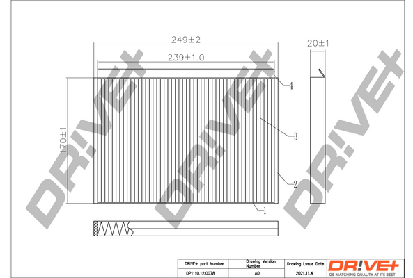 Filtru polen DRIVE DP1110.12.0078