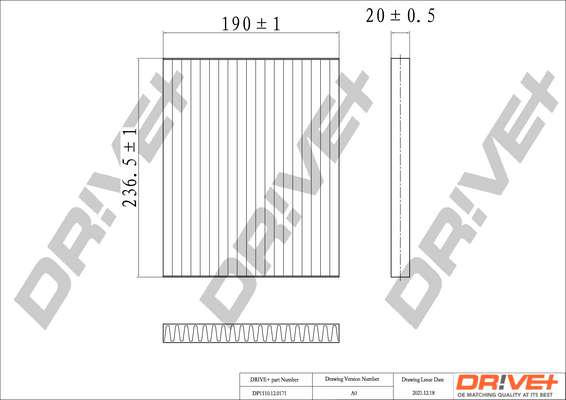 Filtru polen DRIVE DP1110.12.0171