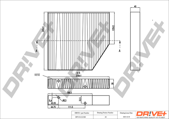 Filtru polen DRIVE DP1110.12.0188