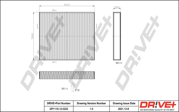 Filtru polen DRIVE DP1110.12.0222