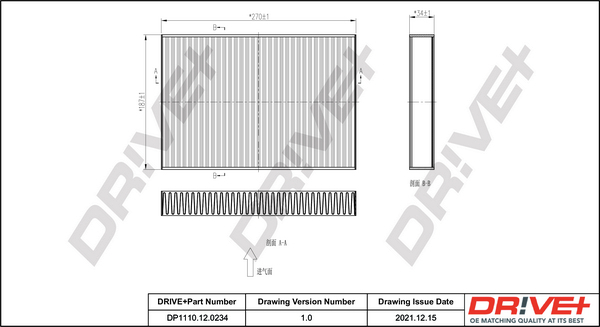 Filtru polen DRIVE DP1110.12.0234