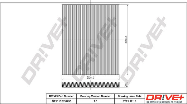 Filtru polen DRIVE DP1110.12.0235