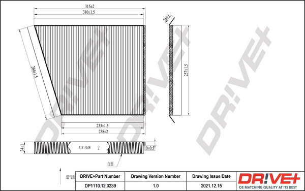 Filtru polen DRIVE DP1110.12.0239