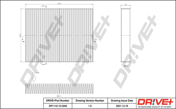 Filtru polen DRIVE DP1110.12.0249
