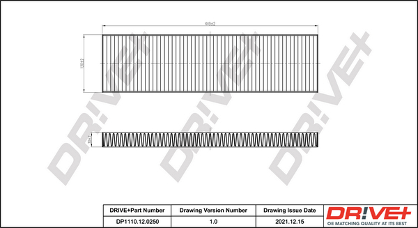 Filtru polen DRIVE DP1110.12.0250
