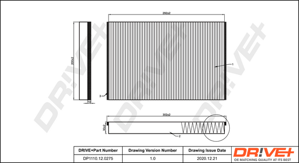 Filtru polen DRIVE DP1110.12.0275